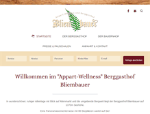 Tablet Screenshot of berggasthof-bliembauer.at